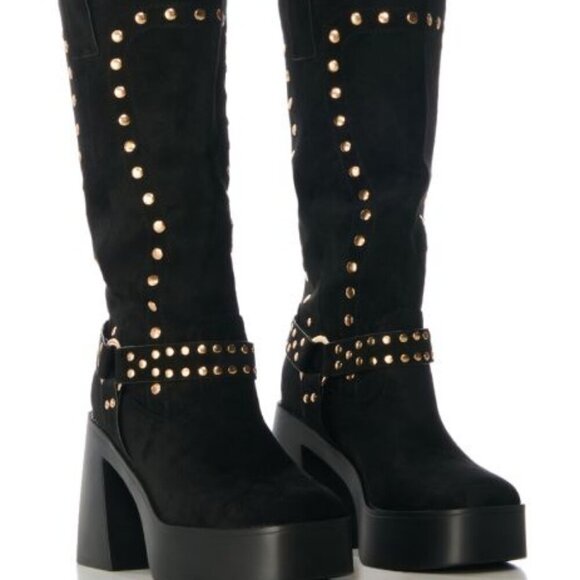 AZALEA WANG Shoes - AZALEA WANG " MODERN COWGIRL " BLACK FAUX SUEDE BOOT(BRAND NEW !!!!!!!!!!!!!